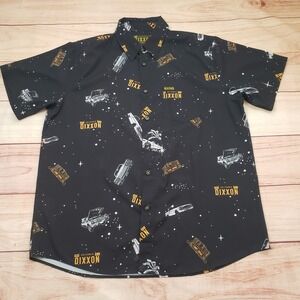 Dixxon Flannel Co Shirt Mens XL Black Space Lowrider D-Lite Party Short Sleeve